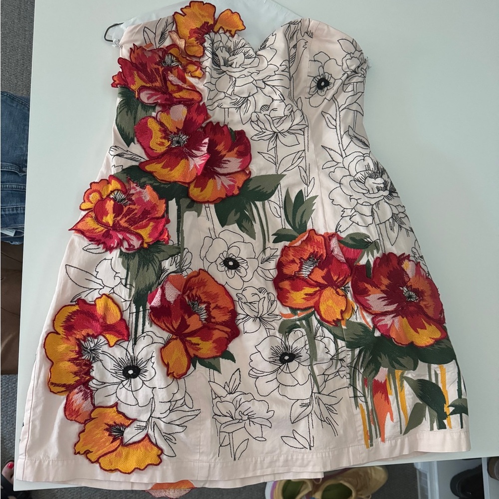 Anthropologie strapless cocktail dress